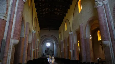 La chiesa dell'Abbazia di Chiaravalle di Fiastra nelle Marche