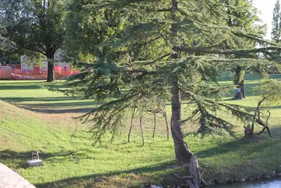 L'Abbazia di Pomposa con il campanile romanico, nel Delta del Po